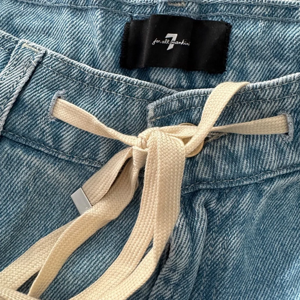 7 For All Mankind TILDA PANT in Denim Lustre Size 26 NWT Baggy - Picture 6 of 7